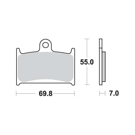 SBS KLOCKI HAMULCOWE KH145 / KH236 STREET EXCEL SINTER KOLOR ZŁOTY PASUJE DO SUZUKI RF900 `94-97 GSF 1200 BANDIT `97-00